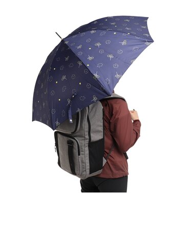 雨傘 60cm ハリネズミ 動物 長傘 ネイビー 紺 811-006 耐風傘 軽量 傘 梅雨 雨 雨天 シンプル おしゃれ 軽量