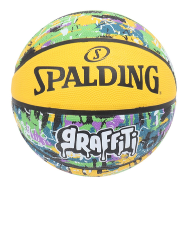 スポルディング（SPALDING）バスケットボール 7号球 グラフィティ グリーンxイエロー 84-374Z