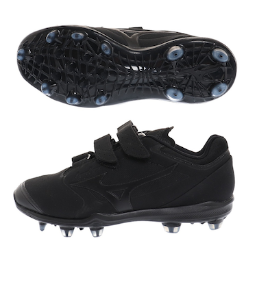 ミズノ(MIZUNO)野球スパイク 黒 ドミナント 3TPU BLT 11GP202300 ポイントスパイク マジックテープ