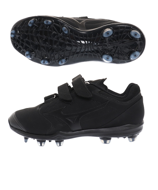ミズノ(MIZUNO)野球スパイク 黒 ドミナント 3TPU BLT 11GP202300 ポイントスパイク マジックテープ