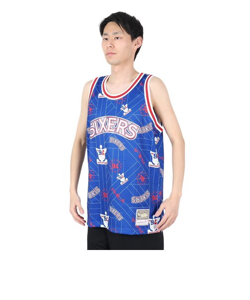 NBA 76ers セブンティシクサーズ Tear Up Pack タンクトップ MSPOBW19081-P76PTRY M