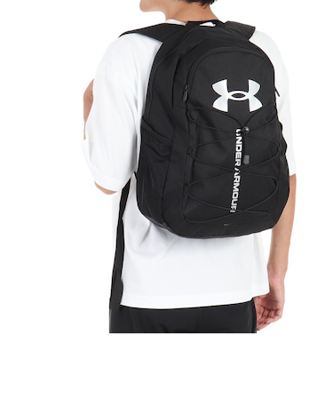 アンダーアーマー（UNDER ARMOUR）リュック ハッスル スポーツ バックパック (ブラック×シルバー)1364181 001 26L 撥水