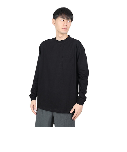 Tシャツ メンズ 長袖 スリーブポケット SL-ALL-004-BLK