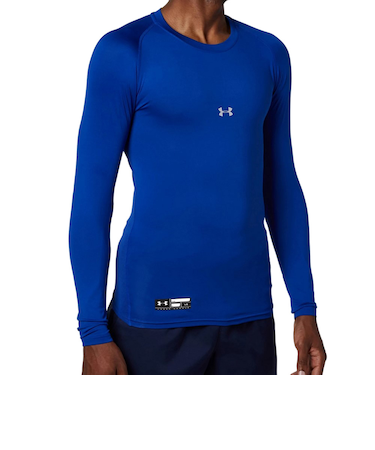 アンダーアーマー（UNDER ARMOUR）アンダーシャツ ヒートギアアーマー コンプレッション ロングスリーブ クルー 1358646 400 速乾