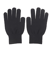 ピタクロ（pitakuro）手袋 防寒 抗菌 滑り止め付き ニット手袋 黒 0086BLK