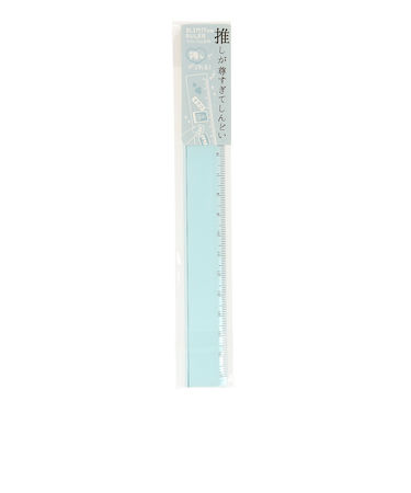 クラックス（CRUX）スリム17cm 定規 クリアブルー CR 101676