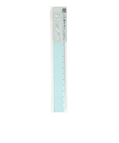 クラックス（CRUX）スリム17cm 定規 クリアブルー CR 101676