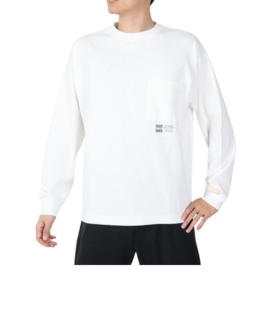 ニューバランス（new balance）長袖Tシャツ メンズ 白 1000 レギュラーフィット AMT25023SST