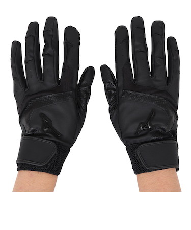 ミズノ(MIZUNO)バッティンググローブ 両手用 ガチグラブHS 1EJEH15590 高校野球対応 黒