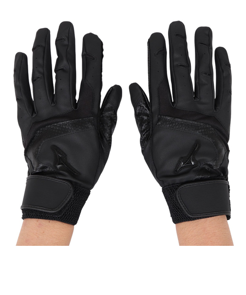 ミズノ(MIZUNO)バッティンググローブ 両手用 ガチグラブHS 1EJEH15590 高校野球対応 黒