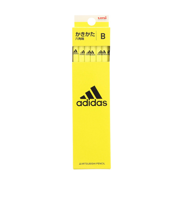 アディダス（adidas）かきかた鉛筆 AI06 黄黒 B K5607B