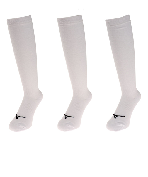 ミズノ（MIZUNO）野球 ソックス 靴下 アンダーストッキング 3足組 12JX2U0301 24-27 ホワイト