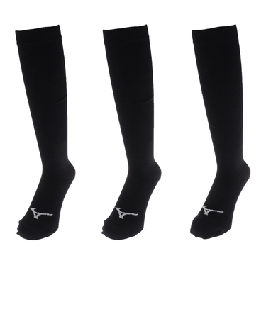 ミズノ（MIZUNO）野球 野球 カラーソックスロング 3足組 12JX2U1214 24-27 ネイビー