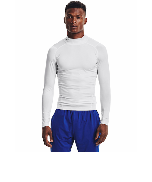 アンダーアーマー(UNDER ARMOUR)着圧 長袖 ヒートギア(夏向け) ロングスリーブ モックシャツ 1369606 100 速乾