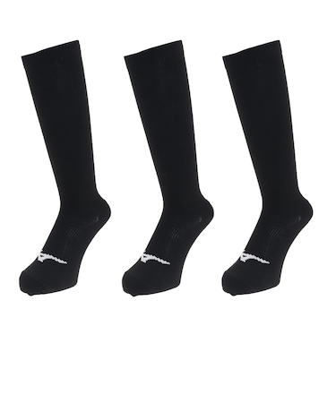 ミズノ（MIZUNO）野球 野球 カラーソックスロング 3足組 12JX2U1109 21-24 ブラック