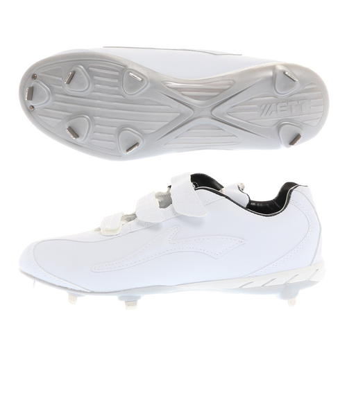 ゼット（ZETT）野球スパイク 白 金具 ウイニングロードWMB BSR2296WMB