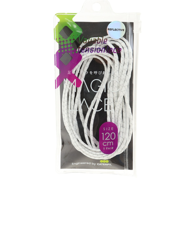 その他ブランド（OTHER BRAND）シューレース 靴ひも マジックレース 120cm 反射シルクホワイト M120-RSW