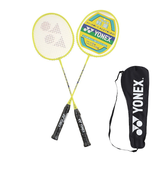 ヨネックス(YONEX)バドミントンラケット 2本セット シャトル ケース付き グラフレックス GR417WXG-392