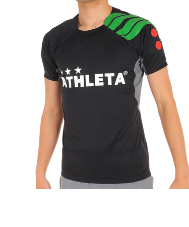 アスレタ（ATHLETA）サッカー フットサルウェア Tシャツ 切替プラシャツ XE-419 BLK