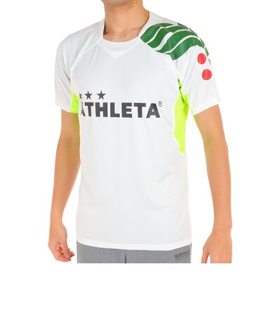 アスレタ（ATHLETA）サッカー フットサルウェア Tシャツ 切替プラシャツ XE-419 WHT 冷感 速乾
