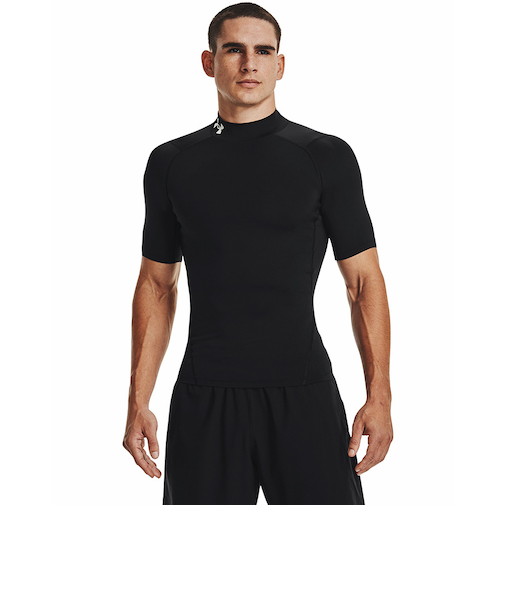 アンダーアーマー（UNDER ARMOUR）ヒートギア(夏向け) コンプレッション モック ショートスリーブ シャツ 1372586 001 速乾