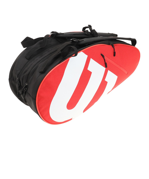 ウイルソン（Wilson）テニス ラケットバッグ TEAMJ 6PK RACKET BAG RED/WHT WR8021602001 (6本収納可)