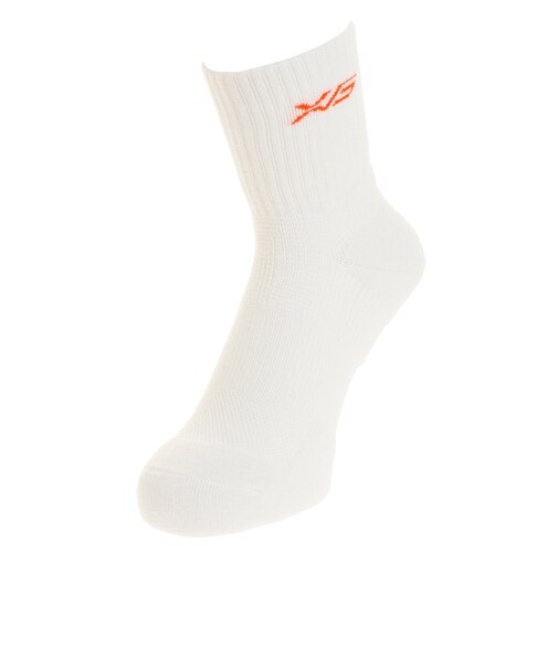 エックスティーエス(XTS)バスケットボール ソックス ミドルソックス 760G9RN1160 WHXORG 白