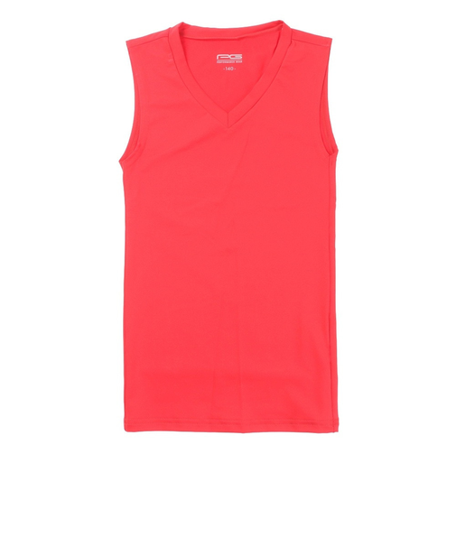 パフォーマンスギア(PG)ジュニア ストレッチVネックノースリーブ 742PG9ES4533 RED 速乾