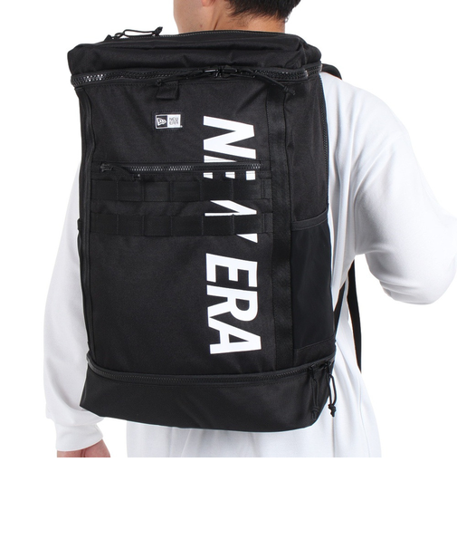 ニューエラ（NEW ERA）リュック ボックスパック ラージ 46L プリントロゴ バックパック 12674103 ブラック