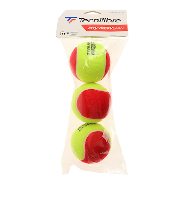 テクニファイバー（Technifibre）ノンプレッシャーテニスボール MY NEW BALL ステージ3 3個パック TBP3RD1-000
