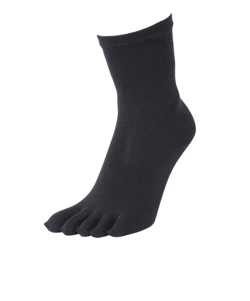 イトイエックス(itoix)ランニングソックス 靴下 五本指ソックス セミロング BLACK