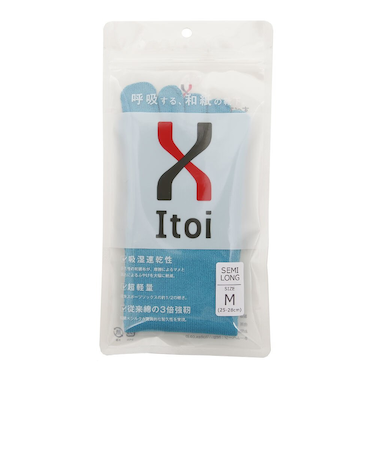 イトイエックス(itoix)5本指ソックス セミロング ZOOMIN BLUE ランニングソックス