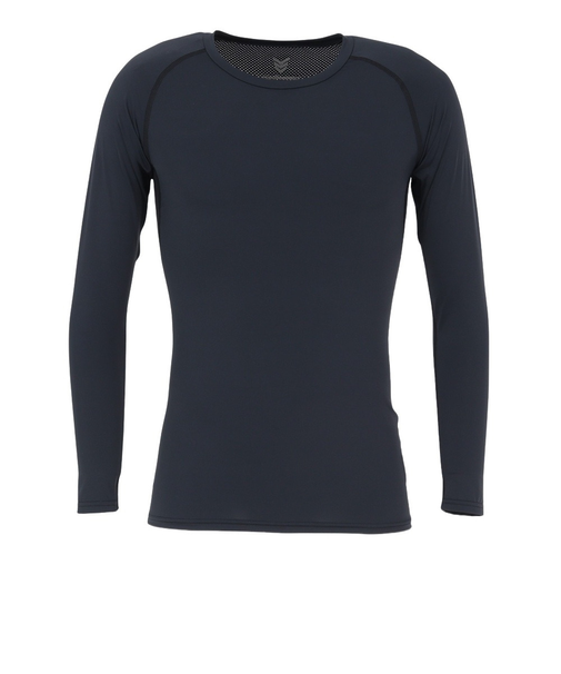 野球 アンダーシャツ 冷感 ストレッチ丸首長袖Tシャツ YA2AB04-90 接触冷感 UVケア