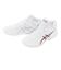 アシックス（ASICS）バスケ シューズ バッシュ 白 レディ ゲルフェアリー LADY GELFAIRY 8 XS 限定カラー ミッドカット TBF32X.…