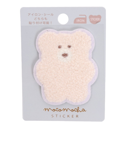 モコモカ 刺繍ステッカー クリーム 69871