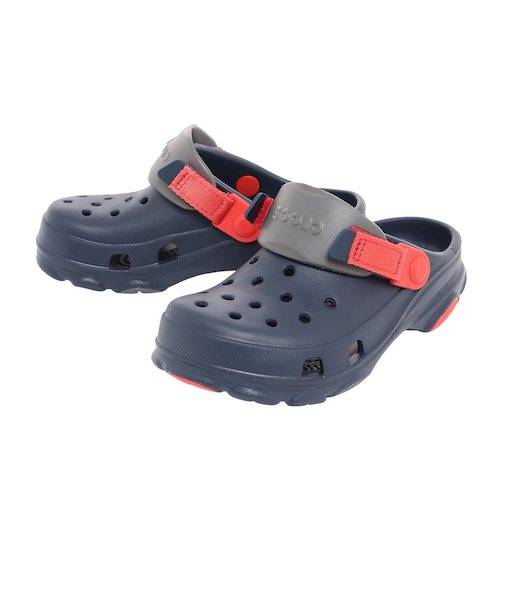 クロックス（crocs）ジュニア サンダル クラシックオールテレインクロッグ ネイビー 207458-410-2022 シャワサン レジャー プール サボサン…