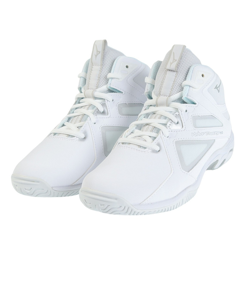 ミズノ（MIZUNO）スニーカー ウエーブダイバースLG4 ホワイト シルバー K1GF227101 フィットネス シューズ ジム 室内 ハイカット