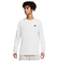 ナイキ（NIKE）長袖 スポーツウェア ロングスリーブ Tシャツ AR5194-100 ホワイト ロンT 白