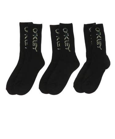 オークリー（OAKLEY）B1B Socks 2.0 3足組 FOS900277-02E.M 23-25cm 26-29cm 黒