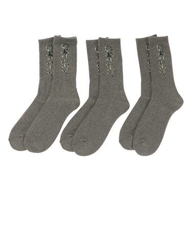 オークリー（OAKLEY）B1B Socks 2.0 3足組 FOS900277-27B 23-25cm 26-29cm グレー