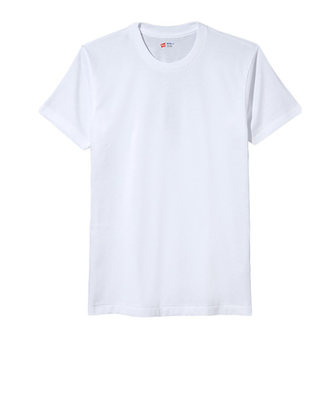 ヘインズ（Hanes）白 無地 青ラベルクルーネックTシャツ 3枚組 HM2115G 010