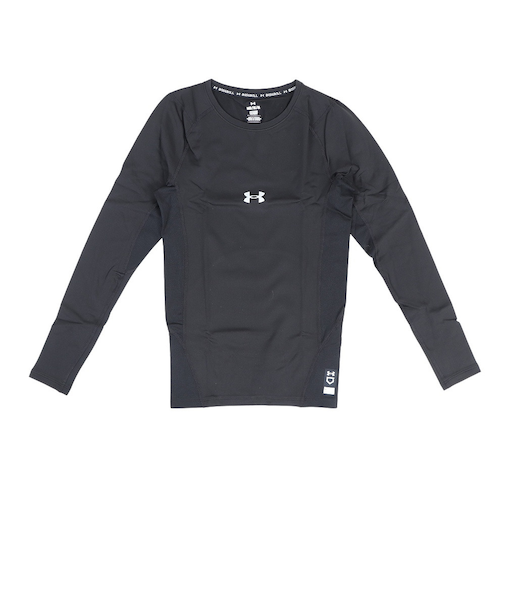アンダーアーマー（UNDER ARMOUR）野球 アンダーシャツ コールドギアアーマー コンプレッション 長袖クルーネックTシャツ 1375373 001