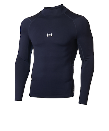 アンダーアーマー（UNDER ARMOUR）野球 アンダーシャツ コールドギアアーマー コンプレッション 長袖モックネックTシャツ 1375374 410