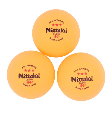 ニッタク（Nittaku）卓球ボール ラージ3スター クリーン 3個入 44ミリ NB-1640 抗菌仕様 公認球 ラージボール オレンジ