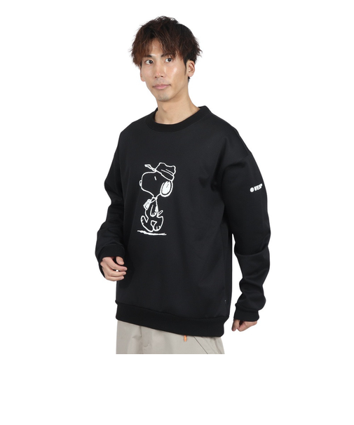 ベスプ(VESP)スノーボード ボードウェア スウェット PEANUTS COLLABORATION SNOOPY CREW SNMS2022 BK スヌーピ…