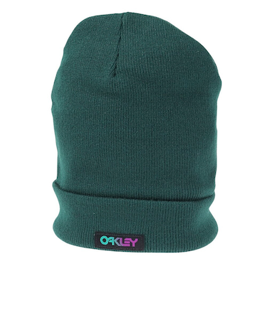 オークリー（OAKLEY）ニット帽 B1B Gradient Patch ビーニー FOS900707-7BC 防寒 緑 フリーサイズ