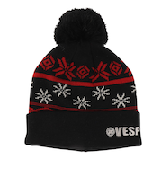 ベスプ(VESP)ジュニア 帽子 ニットキャップ VPJB1002BK ブラック ニット帽 ポンポン スキー スノーボード 雪遊び