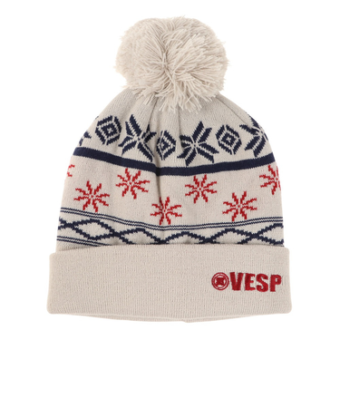 ベスプ(VESP)ジュニア 帽子 ニットキャップ VPJB1002GR ライトグレー ニット帽 ポンポン スキー スノーボード 雪遊び
