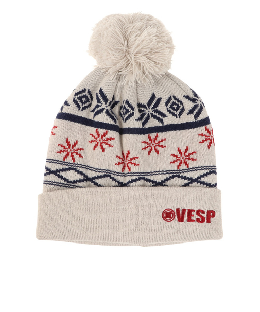 ベスプ(VESP)ジュニア 帽子 ニットキャップ VPJB1002GR ライトグレー ニット帽 ポンポン スキー スノーボード 雪遊び