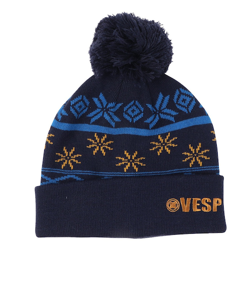 ベスプ（VESP）ジュニア 帽子 ニットキャップ VPJB1002NV ネイビー ニット帽 ポンポン スキー スノーボード 雪遊び